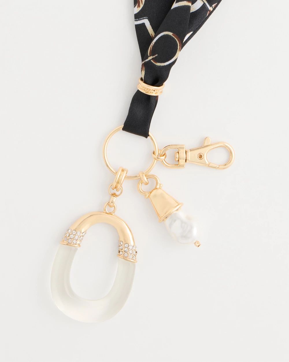 Satin Scarf Bag Charm Key Chain click to view larger image.