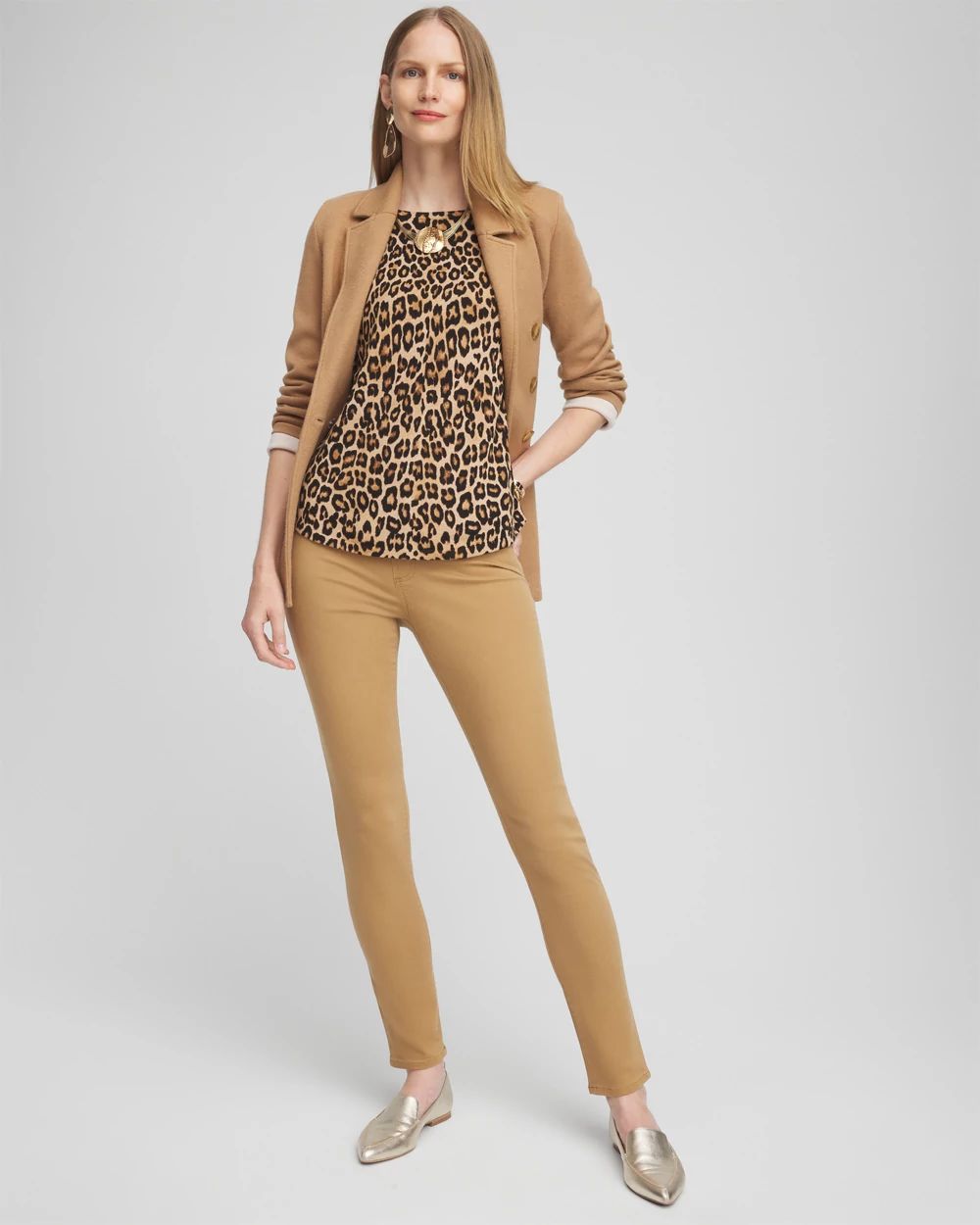 Denim Pull-On Ankle Jeggings click to view larger image.