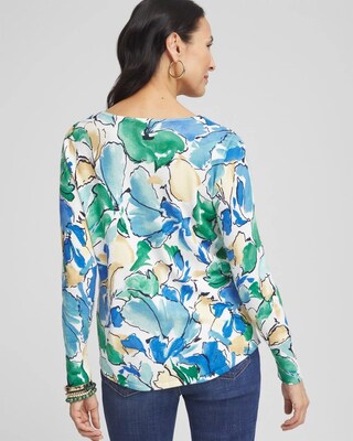 V-Neck Printed Pullover click to view larger image.