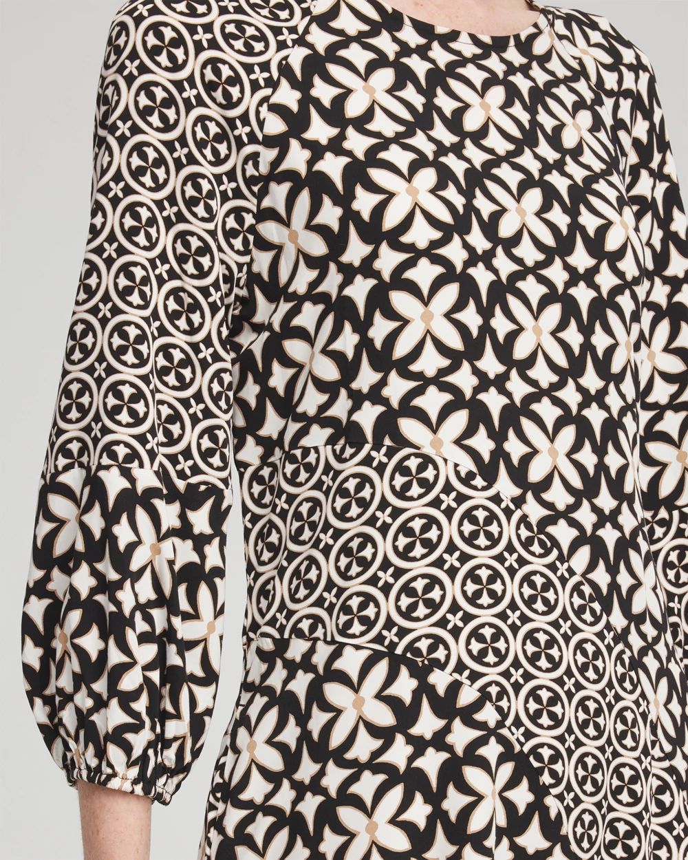 Twill Asymmetrical Midi Dress