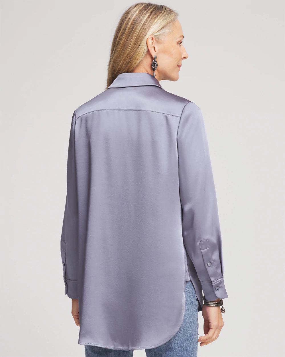 Satin High-low Tunic