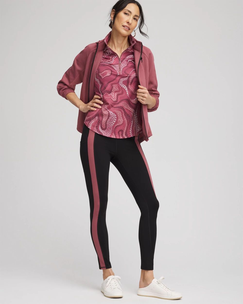 Zenergy® UPF Swirls Half-Zip Top click to view larger image.