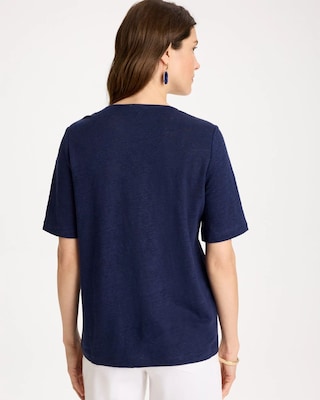 Flora Lace V-Neck Tee click to view larger image.