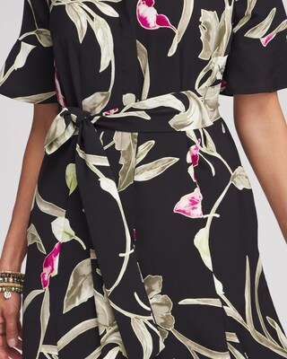 Elbow-sleeve Tiered Maxi Dress click to view larger image.