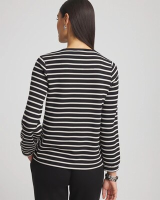Zenergy® Scuba Striped Top click to view larger image.