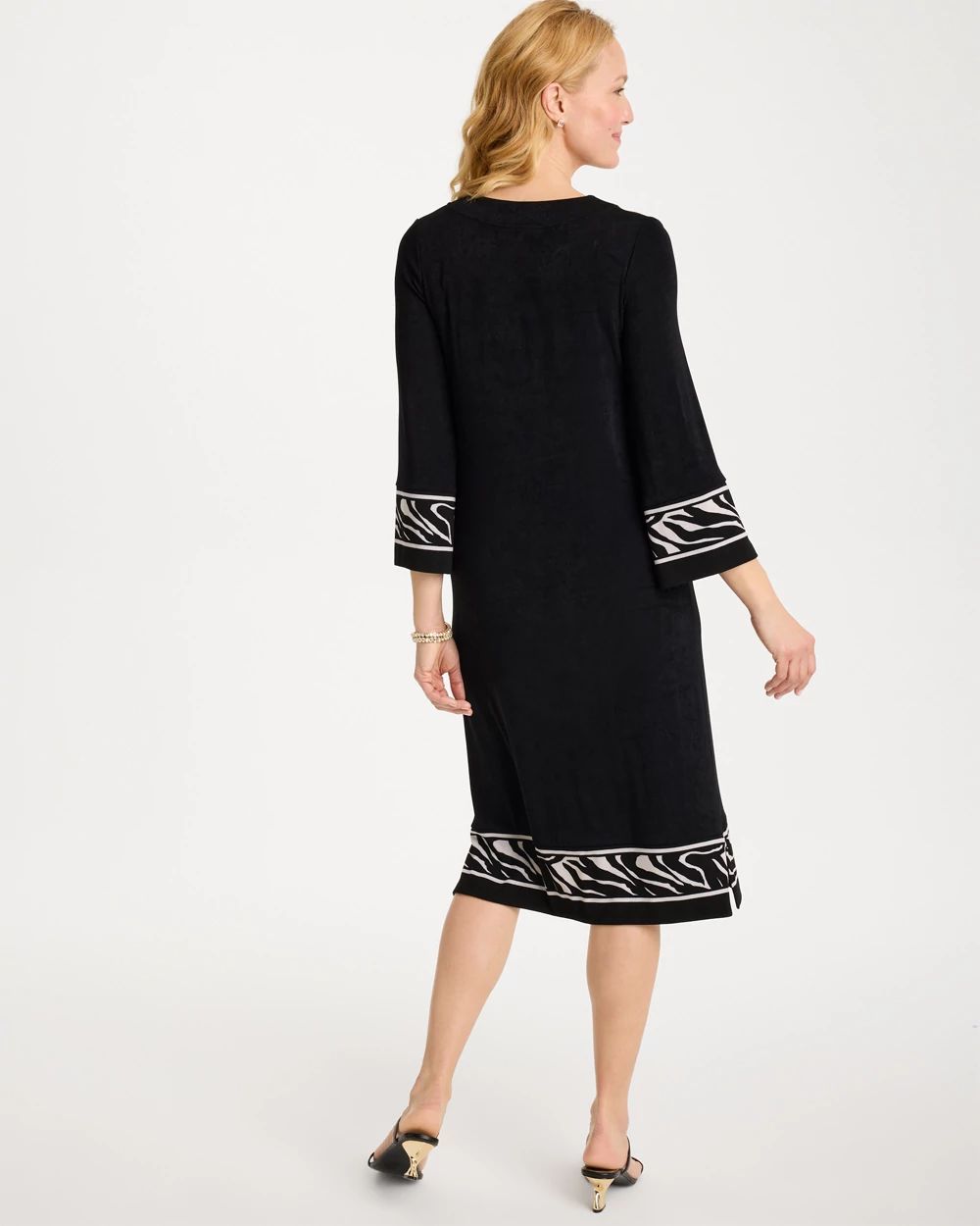 Travelers™ Zebra Trim Kurta Dress