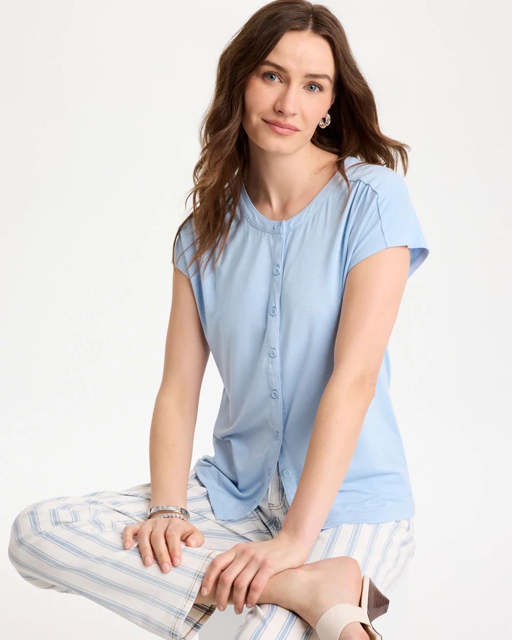 Refined Button Tee click to view larger image.