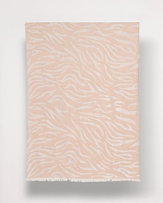 Neutral Zebra Jacquard Oblong Scarf click to view larger image.