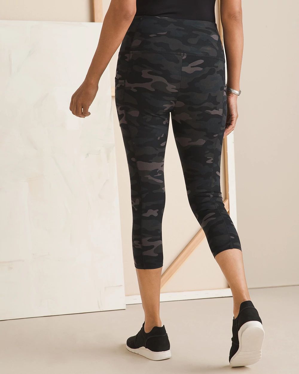 Zenergy So Slimming Camouflage-Print Pima Cotton Cropped Leggings