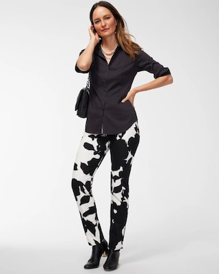 Girlfriend Petite Floral Ankle Jeans click to view larger image.