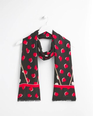 Dot Print Oblong Scarf