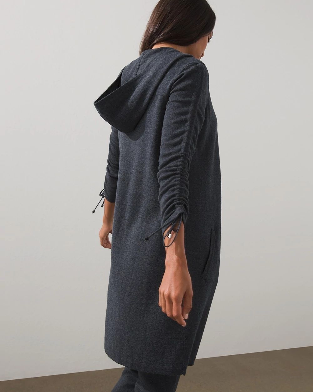 Zenergy Cotton-Cashmere Hooded Cardigan