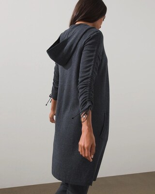 Zenergy Cotton-Cashmere Hooded Cardigan