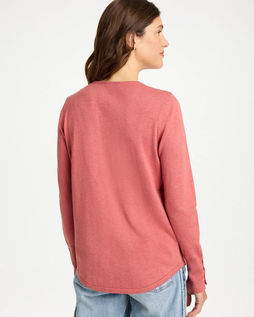 Ella V-Neck Pullover Sweater click to view larger image.