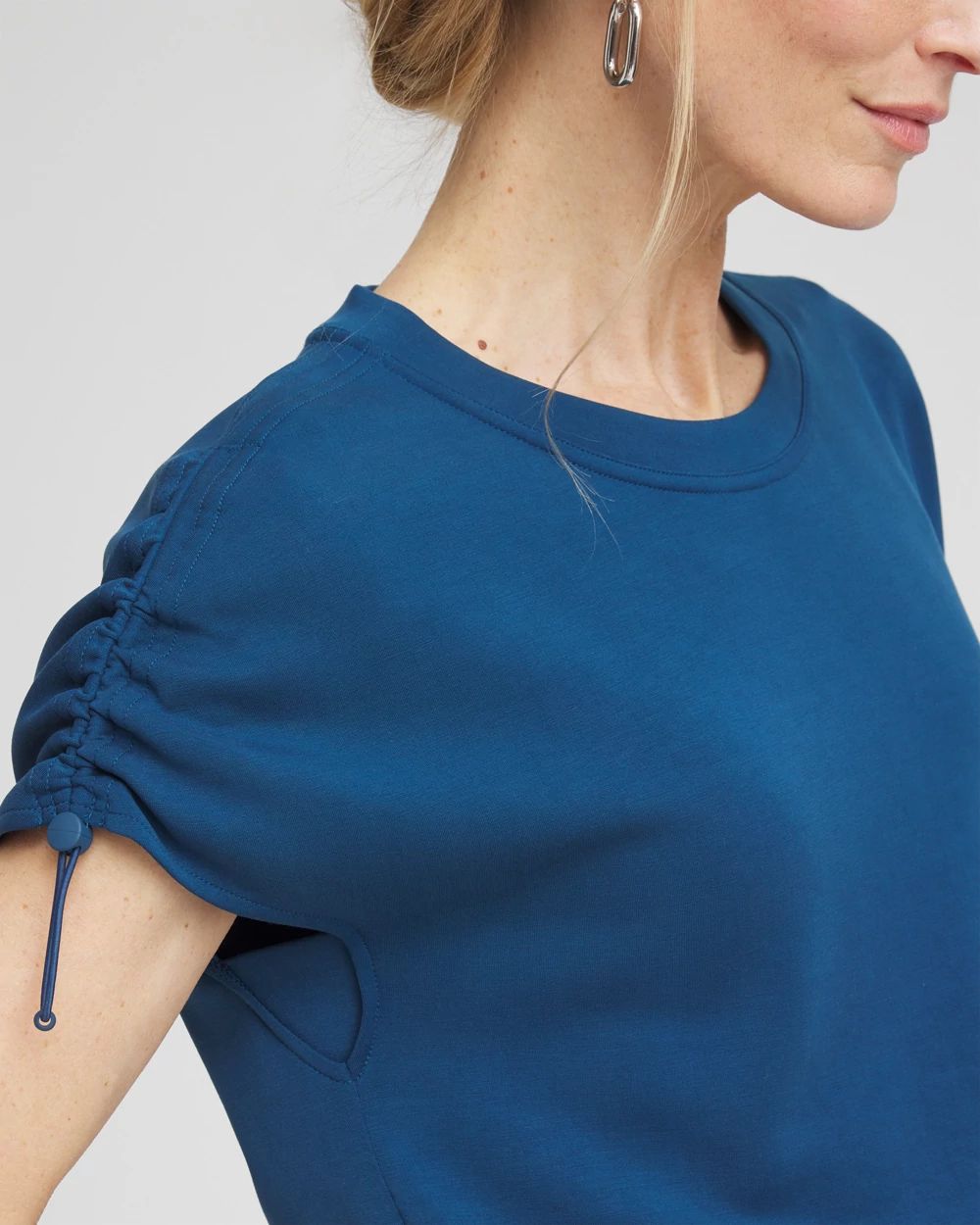 Zenergy® Sueded Scuba Cap Sleeve Tee click to view larger image.