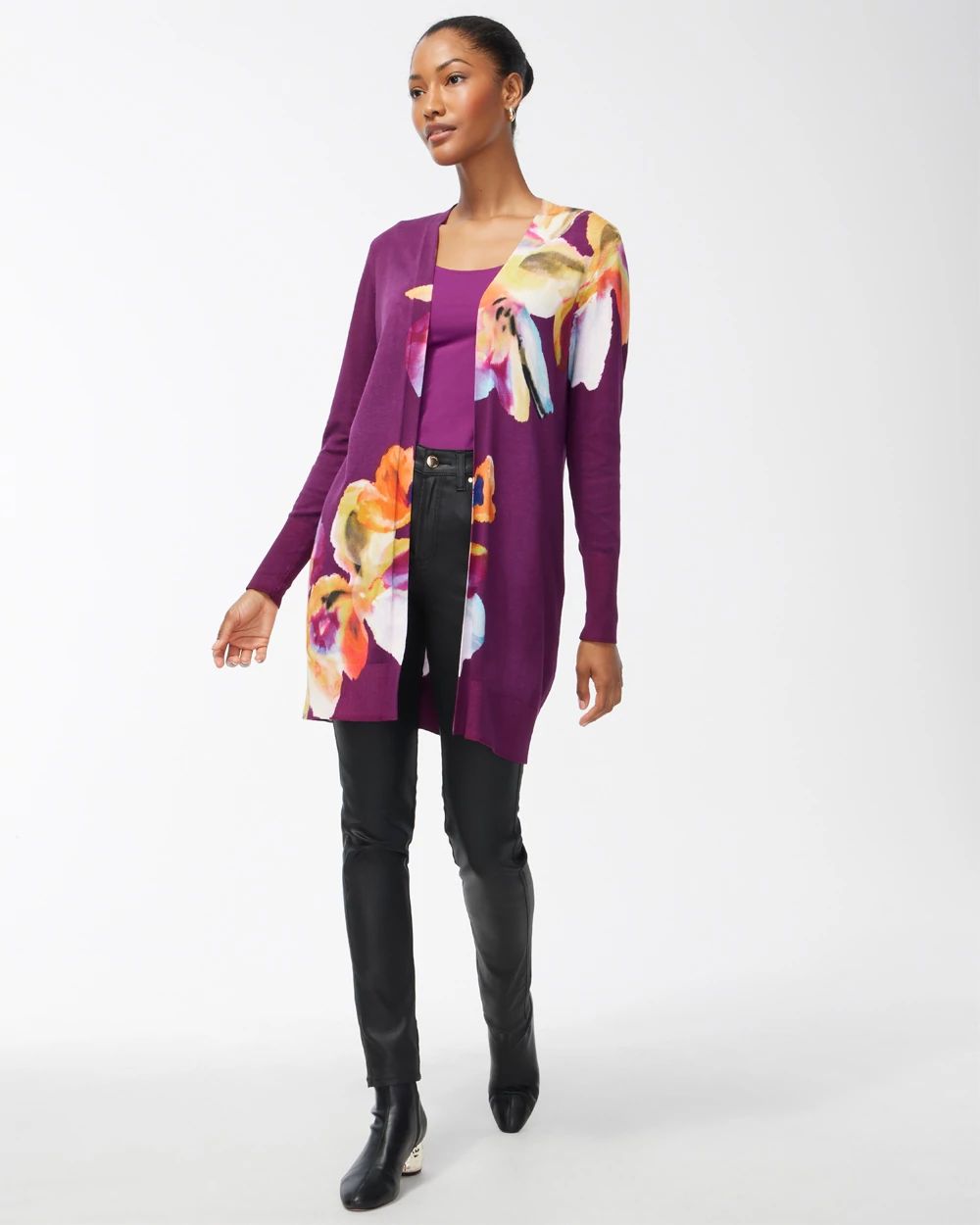 Botanical Midi Cardigan Sweater