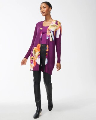 Botanical Midi Cardigan Sweater