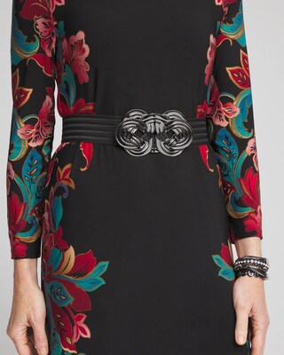 Ornate Black Stretch Belt