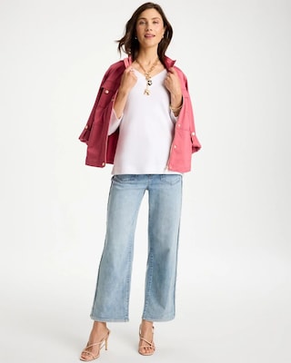 Pima Cotton 3/4 Sleeve Tee click to view larger image.
