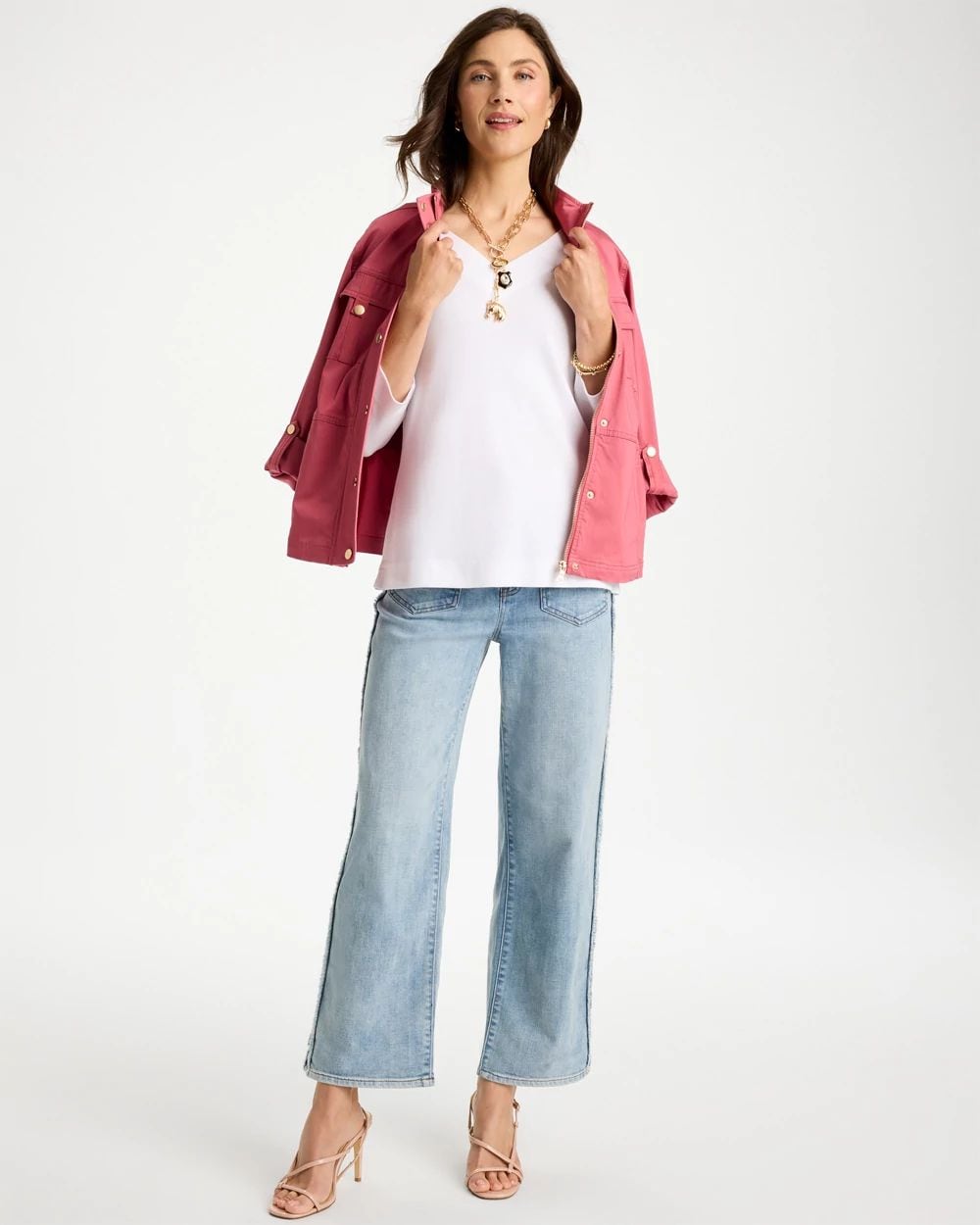 Pima Cotton 3/4 Sleeve Tee click to view larger image.