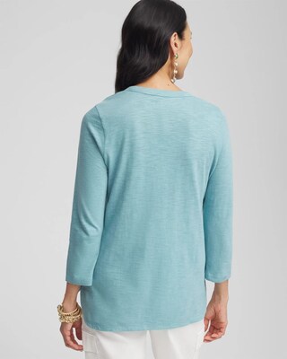 Slub Scoop Neck Tee click to view larger image.