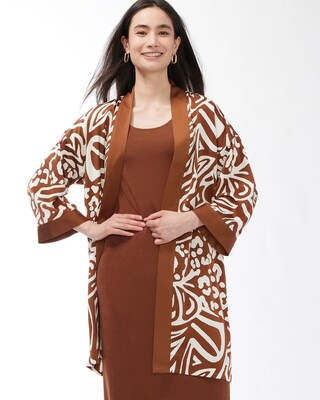 Travelers Collection Animal Print Kimono