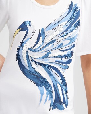 Ibis Print Flutter Sleeve Tee