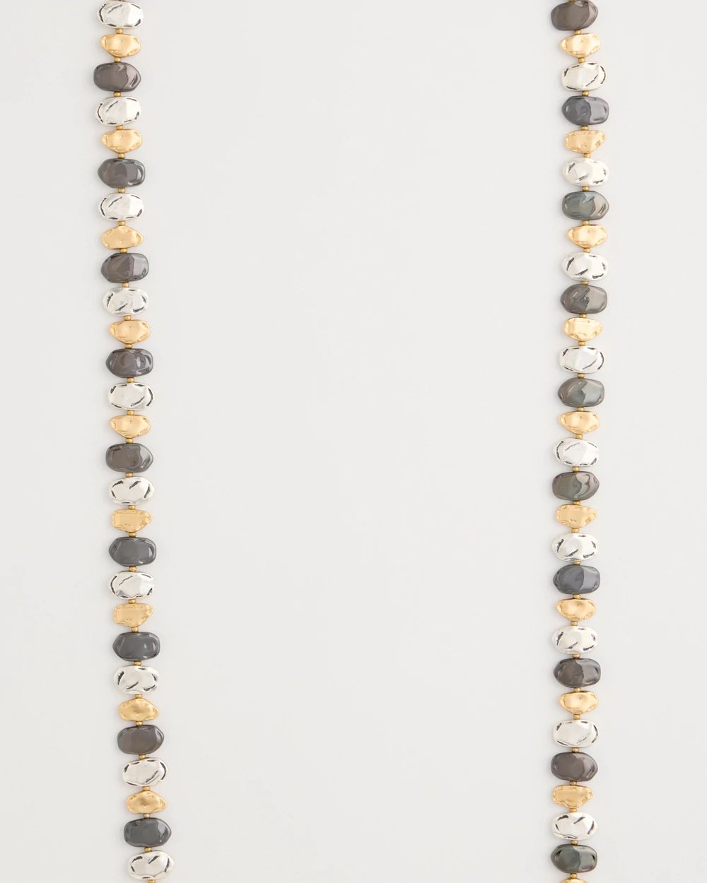 Tri-Tone Single-Strand Necklace click to view larger image.