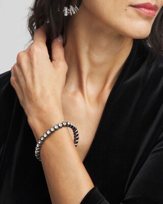 Faux Tennis Stretch Bracelet