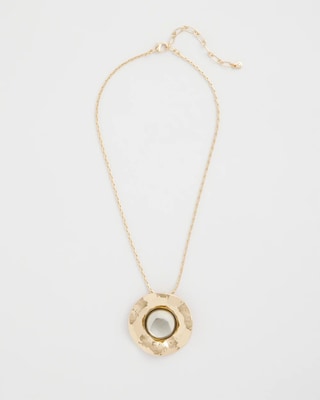 Green Gold Short Pendant Necklace