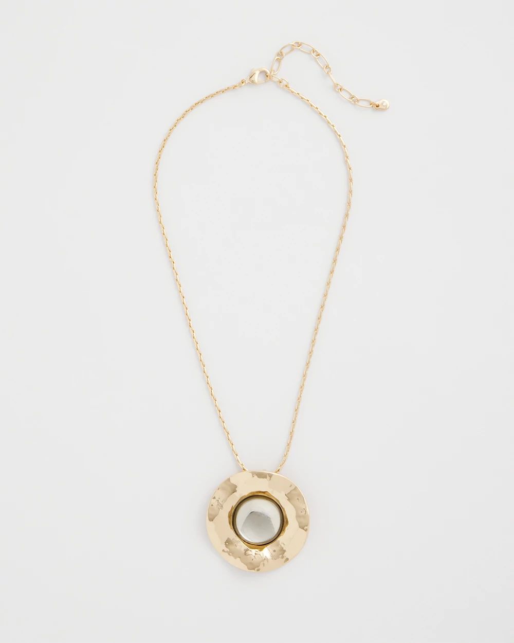 Green Gold Short Pendant Necklace