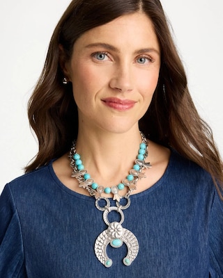 Chico’s Originals Short Pendant Necklace click to view larger image.