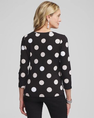 Polka Dot 3/4 Sleeve Perfect Tee