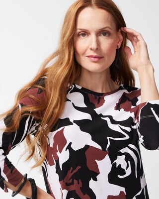 Floral 3/4 Sleeve Perfect Tee