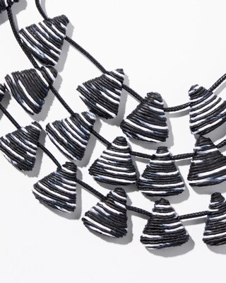 Black & White Multistrand Necklace