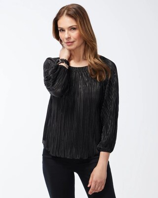 Metallic Crinkle Top
