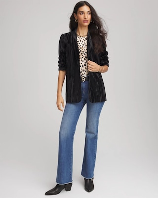 Velvet Shawl Collar Blazer click to view larger image.