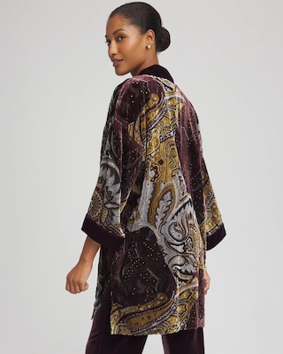 Travelers™ Collection Velvet Burnout Kimono click to view larger image.