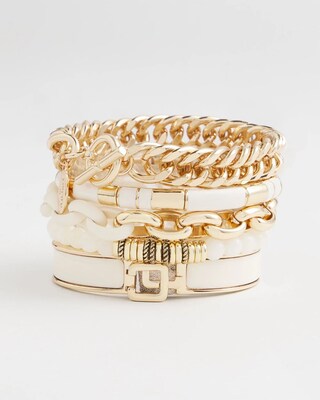 White Chico's Click Bangle