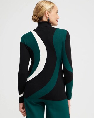 ECOVERO Intarsia Turtleneck Sweater