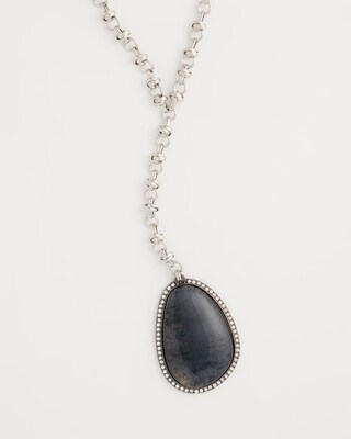 Y-Drop Resin Pendant Necklace click to view larger image.