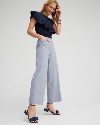 Brigitte Stripe Wide Leg Crops