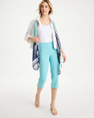 Brigitte™ Slim Rivet Pull-On Capri Pant click to view larger image.