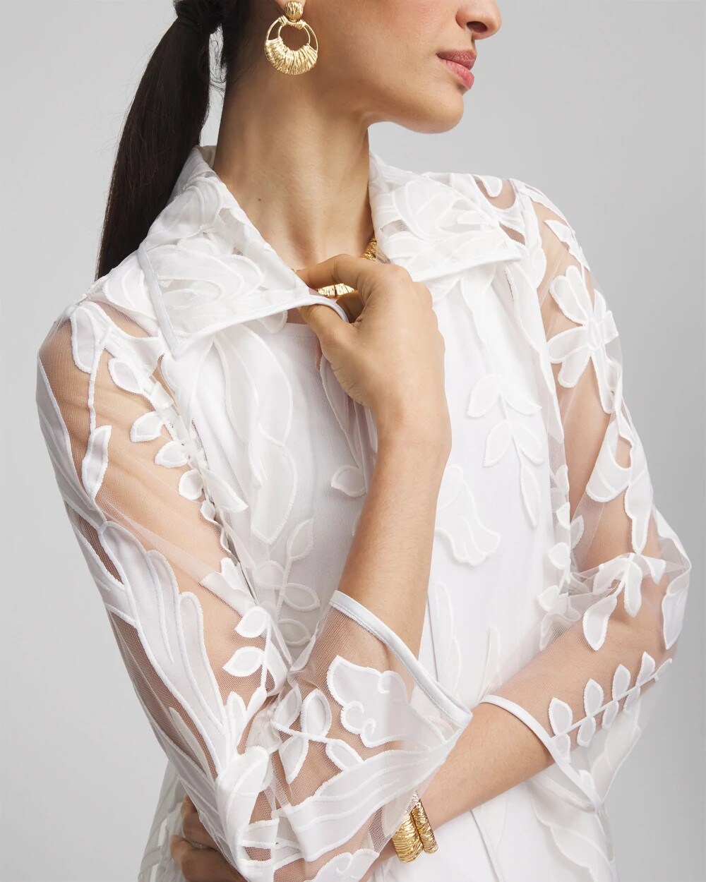 Travelers™ Collection Mesh Appliqué Jacket