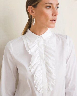 Ruffle-Front Tunic