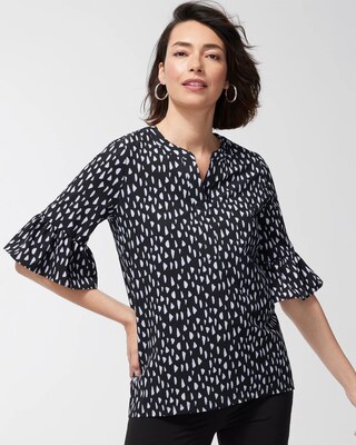 Zenergy UPF Neema Pebble Ruffle Sleeve Top
