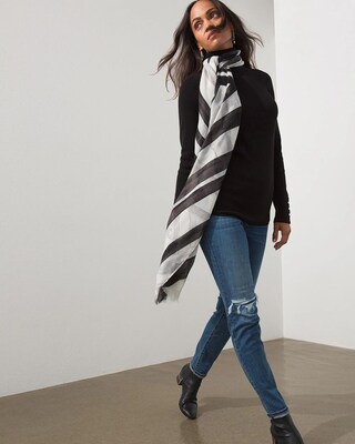 Geometric Print Oblong Scarf