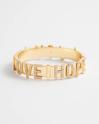 Love Hope Pavé Bangle Bracelet
