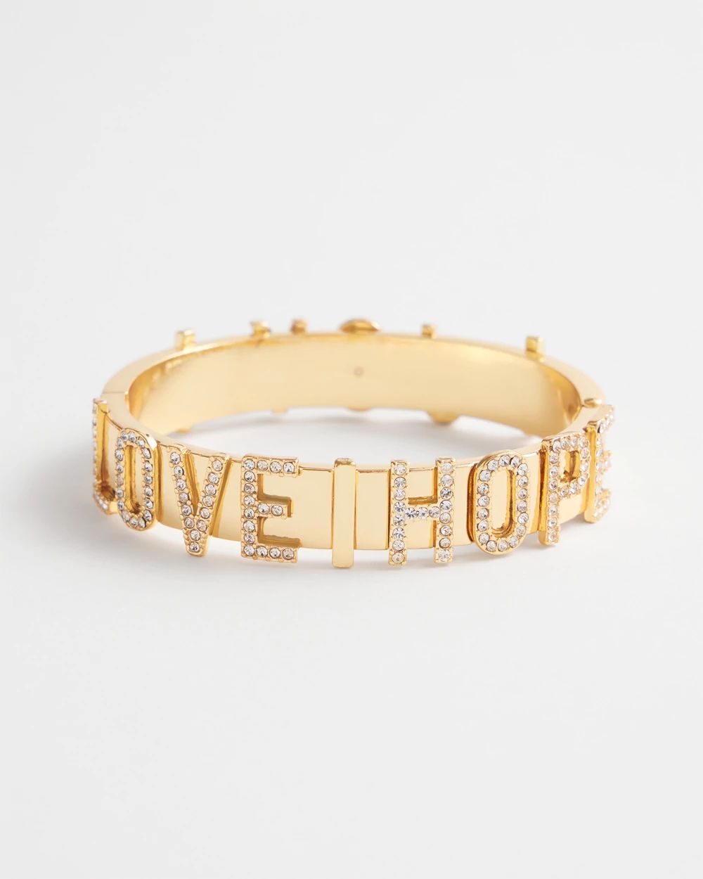 Love Hope Pavé Bangle Bracelet