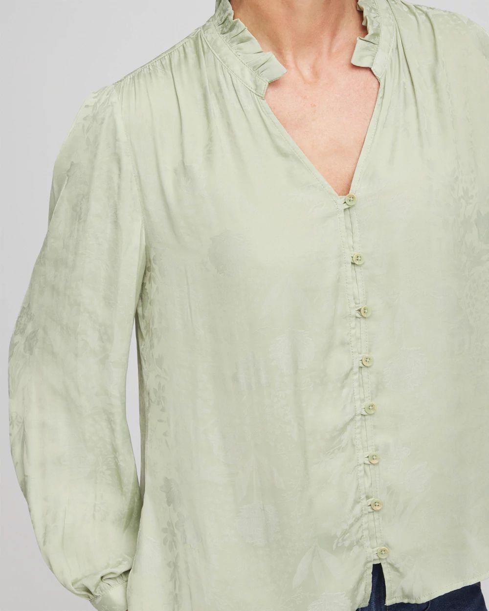 Floral Georgette Peasant Blouse